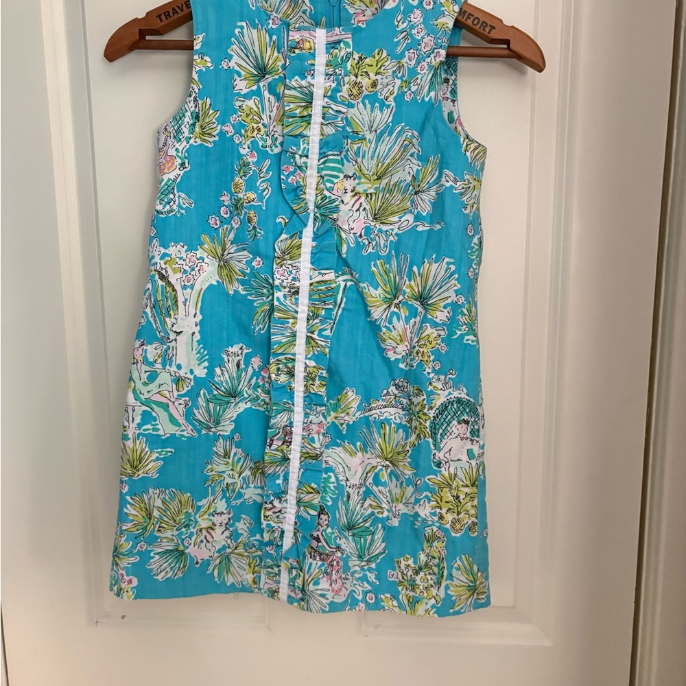Lilly Pulitzer Vibrant Blue Floral Kids Dress